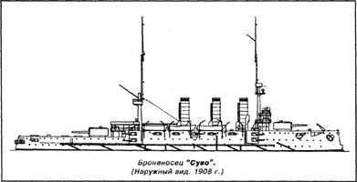 Броненосец "Суво" (Наружный вид 1908 г.)