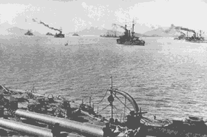 Японский флот на якорной стоянке