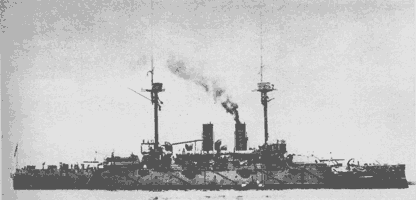 Броненосец "Фудзи" после модернизации. 1912 г.