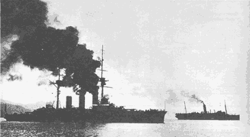 Броненосец "Ибуки" у берегов Австралии. 16 октября 1914 г.